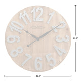 FirsTime & Co. Slat Wood Wall Clock, 22.5", Tan,243 FirsTime & Co.