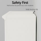 Bevfint Bookcase, Open Storage Book Cases/Shelves, Floor Standing Indoor Furniture 3 Shelf Book case for Farmhouse Library Office Bedroom Kids, White - 3 Tier Bevfint