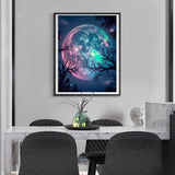 ACANDYL Moon Paint by Numbers Kit for Adults Beginner Paint by Numbers for Adults Canvas Painting by Number DIY Acrylic Oil Painting on Canvas Arts Craft Decoration 16x20 Inch ACANDYL