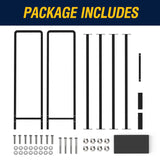 WALMANN 8ft Firewood Rack with Cover, Heavy Duty Firewood Rack With Weather Resistant 600D Oxford Fabric Cover, Indoor/Outdoor Wood Rack for Firewood WALMANN