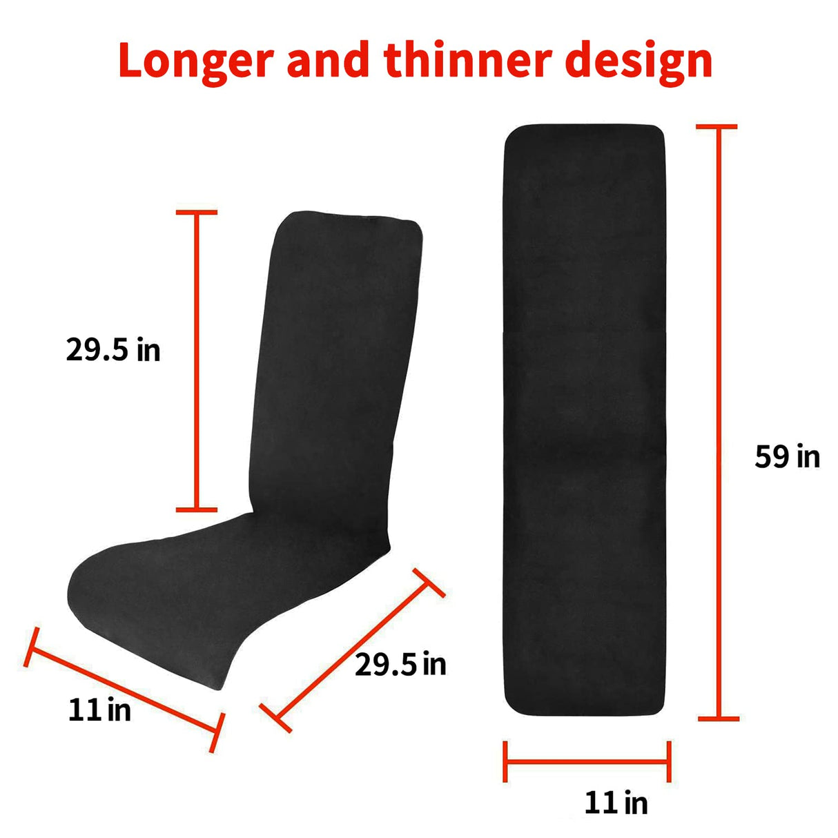 MAXCOM Foldable & Washable Fabric Heated Seat Cushion with Temperature Control & Timer - Whole Back Heating - for Office/Home Use MAXCOM