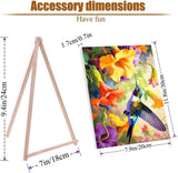 VIGEGU Paint by Numbers Kit for Adults with Framed - Hummingbird Flower Paint by Number with Wooden Easel DIY Nice Box Acrylic Oil Painting,for Wall Decor 8x12inch VIGEGU