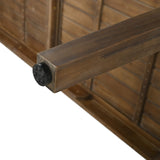 7-Pieces Acacia Wood Outdoor Dining Table Set, All-Weather Patio Conversation Dining Set, 70.9'' Dining Table with 6 Removable Cushion Chairs, Suitable for Patio Balcony Backyard (Burly Wood) VilroCaz