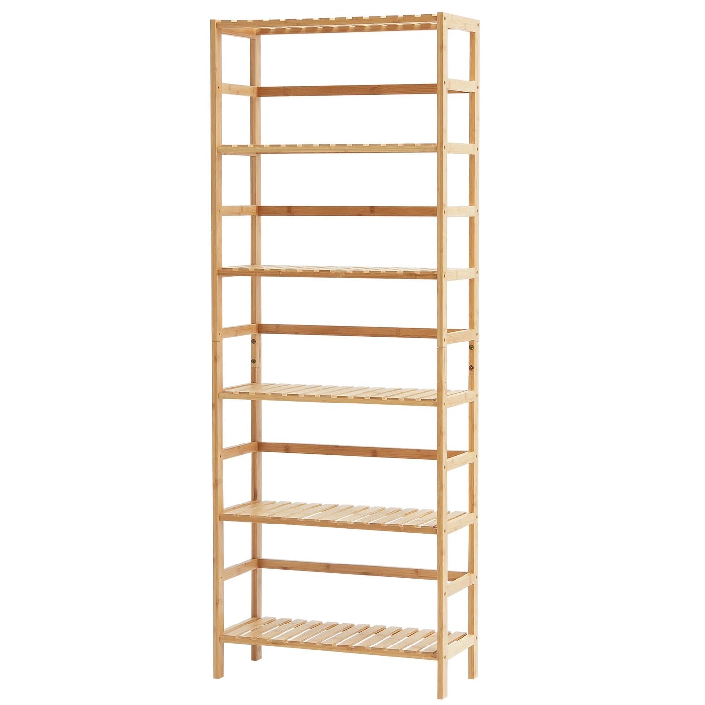 VEVOR 6-Tier Bamboo Shelf, Open Wood Bookshelf, Display Storage Rack Organizer, Freestanding Flower Plant Stand, Multifunctional Bamboo Bookshelf Ideal for Bathroom, Bedroom, Office, Study, Natural