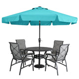 MASTERCANOPY Valance Patio Umbrella for Outdoor Table Market -8 Ribs (10ft, Turquoise) MASTERCANOPY