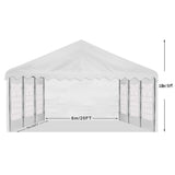 AMERICAN PHOENIX Party Tent 20x20 ft Heavy Duty Canopy Shelter for Wedding Event Fair with Fire Retardant Roof with Sidewalls and Windows White (20x20 - PE) AMERICAN PHOENIX