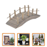Gadpiparty Garden Bridge 2pcs Miniature Wooden Arch Bridge Model Mini Garden Ornaments Micro Landscape Decor Miniature House Decorations Gadpiparty