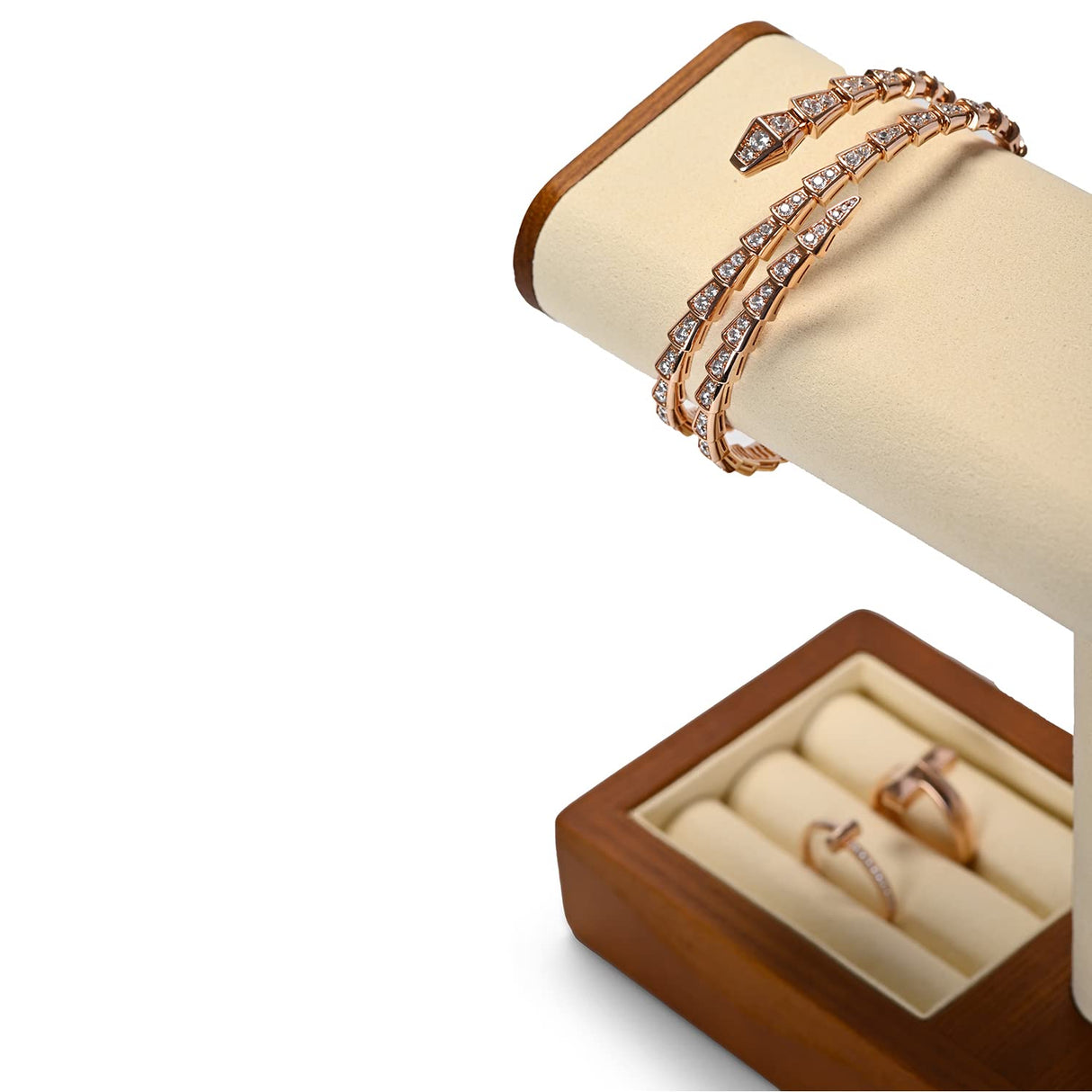 Oirlv Solid Wood Watch Display Stand T-bar Watch Stand for Men and Women Jewelry Accessory Organizer for Store and Home(SM19201) Oirlv