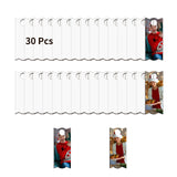 CraftPanel 30 PCS Sublimation Ornaments Blanks Bulk Hardboard Rectangle 1.34"x3.23",MDF Christmas Sublimation Blank Ornaments for Heat Press Transfer CraftPanel