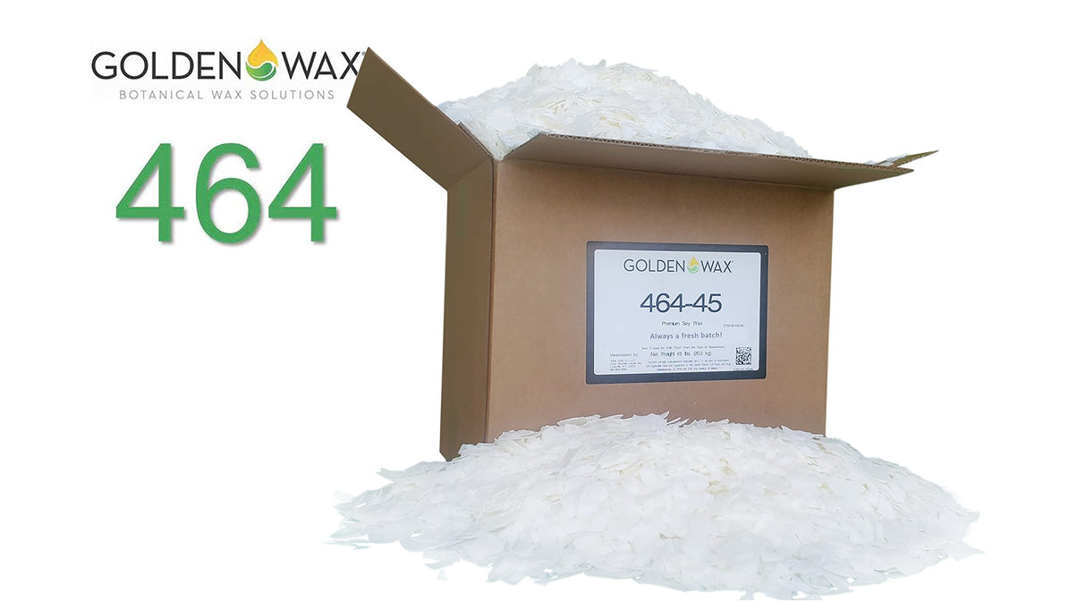 Golden Brands 464 Soy Wax, 45 poundlb Box, Golden Wax 464 Natural Soy Wax Flakes for Candle Making and DIY Projects, All-Natural, Paraffin-Free Candle Making Supplies by Golden Wax WoodArtSupply
