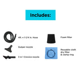 BLACK+DECKER Shop Vacuum Wet and Dry, 3 Gallon 3.0 Peak HP, 3-in-1 Portable Shop Vacuum with Accessories, Vacuum Cleaner for Home, Pet and Car(BDXV18910P-3) BLACK+DECKER