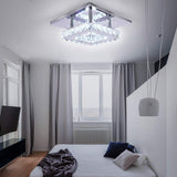 diisunbihuo Modern Crystal Chandelier 7.9 Inches Led Ceiling Light Mini Square Flush Mount Ceiling Light for Bedrooms Dinning Rooms Hallway(Cool White,15W) diisunbihuo