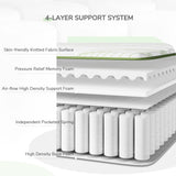 Novilla King Size Mattress, 10 Inch Hybrid Mattress in a Box with Individually Wrapped Pocket Coils & Memory Foam, Supportive & Pressure Relief, Breathable Mattresses King,Medium Firm, vigour Novilla