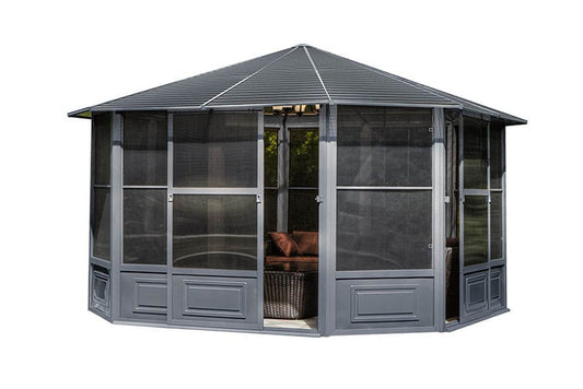 Gazebo Penguin Florence - Solarium 12x12 Metal Roof - WoodArtSupply