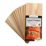 12 Pack Cedar Planks for Grilling Salmon and More - Sourced and Made in the USA Wildwood Grilling