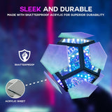 Lumoonosity Infinity Mirror Light - Dodecahedron Light for USB Powered - Infinity Lamp for Customizable Color Changing - Dodecahedron Lamp with Music Sync with Timer Function Lumoonosity