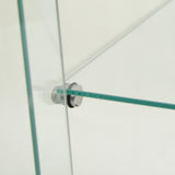 Yoluckea Glass Cabinet with LED Light, 4 Shelves Glass Display Cabinet with Door, Curio Cabinet Collection Glass Display Cabinet for Home Office, Floor Standing Bookshelf Corner Cabinet (Black) Yoluckea