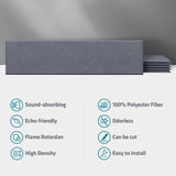 DrKlang 6 Pack Acoustic Panels, 47.2" x 11.8" Decorative Felt Wall Tiles, Wall and Ceiling Acoustical Treatment Tiles, Great to Reduce Echo and Noise for Home and Office - African Grey DrKlang