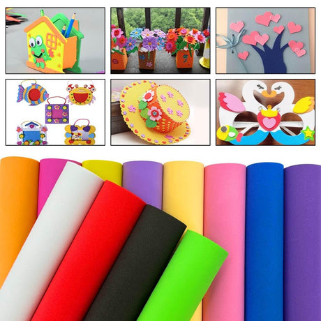 120 Pack EVA Foam Sheets, 8 x 6 Inch, 1mm Thick, Assorted 15 Colors Craft Foam Paper for School Supply and DIY Handcraft Projects biguphate