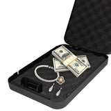 Pistol, portable travel firearm safe, pistol lockbox, car firearm safe with key lock, black Generic