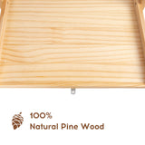 Bloddream Ellwood 6-Tier Natural Pine Wood Leaning Shelf - Stylish Storage & Display Solution Bloddream