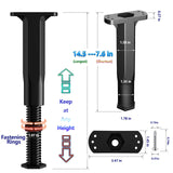 FafdBinm 4PC Bed Frame Support Legs Stabilizer Replacement Universal Slat Reinforcement 7.6-14.5 inch Black FafdBinm