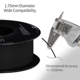 Carbon Fiber PLA Filament 1.75mm, TINMORRY PLA-CF 3D Printing Filament, Highly Compatible with Bambu FDM 3D Printer, 1 KG 1 Spool, Black TINMORRY
