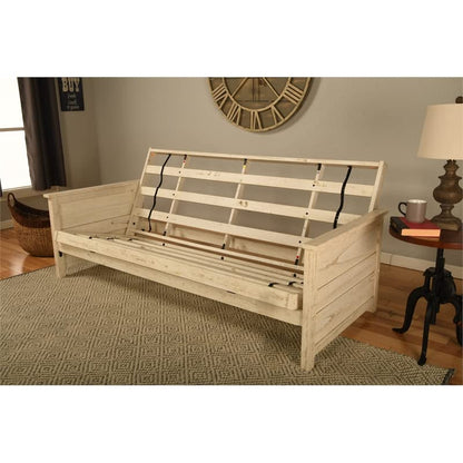 Kodiak Furniture Lexington Full-Size Futon Frame in Weathered White Finish - WoodArtSupply