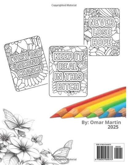 Stress Relief Adult Coloring Book: Affirmations and Motivational Quotes