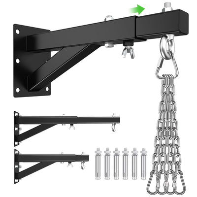 Eapele Heavy Bag Mount, Adjustable Punching Bag Wall Mount Bracket for Boxing and Muay Thai Training, Heavy Duty 500 lbs Boxing Bag Hanger for Home Gym MMA, Punching Bag Holder Stand for Hanging Bag