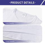 METFUIN 4 Pack Sublimation Shirts White Polyester Tshirts for Sublimation Heat Press Unisex Sublimation Shirt Bulk Gift DIY (Medium, White) METFUIN