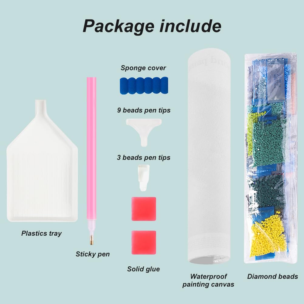 Reluohuo Book Diamond Art Kits for Adults, Love 5D Full Drill Diamond Painting Kits for Beginner, DIY Diamond Painting Kits for Home Wall Decor, 12x12 Inch Reluohuo