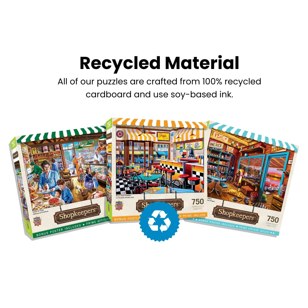 Masterpieces 750 Piece Jigsaw Puzzle for Adults and Family - Beach Side Gear - 18"x24" Masterpieces