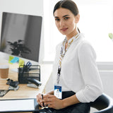 Outus 10 Pieces Sublimation Lanyard Blank White Sublimation Neck Lanyards Neoprene DIY Sublimation Lanyards Christmas Gifts for Keychain Card Name Badge Holder Outus