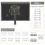 TVON TV Floor Stand for 13-50 inch LCD LED Flat/Curved Panel Screen TVs up to 44 lbs, Height Adjustable TV Stand Mount with VESA 200x200, Portable TV Stand for Bedroom, Dorm Room, Office TVON