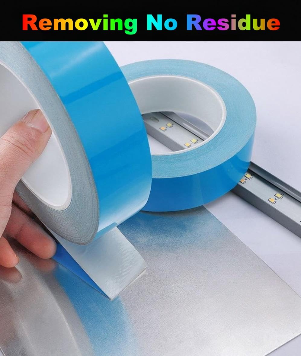 Double Sided Tape 1inch x 66Feet Thermal Tape Heavy Duty Super Strong Adhesive, Insulation Heat Transfer Tape for Paste CPU Heatsink, Mounting LED Strip, Carpet Fixing, Woodworking Project, DIY Crafts AVNTKER