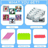 CHWGLFGG 6 Pack Diamond Painting Kits Beginners,5D DIY Diamond Art Kit for Kids 6-8-9-10-12 Girls Boys,Cute Animals Big Gem Art and Crafts,Easy Small Full Drill Painting Kits for Wall Decor 6" X 6" CHWGLFGG