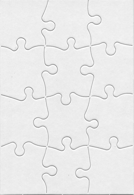 24 Blank Jigsaw Puzzles – 5.5 x 8 Inch, 12 Pieces Each – Hygloss DYI party invites, Perfect for Decorating, Kids' Activities, Arts & Crafts or Party Favors - Puzzle Pieces to Draw On for Crafts Hygloss