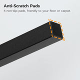 HOOBRO Bar Stools, Set of 2 Bar Chairs, 23.6 Inch Saddle Stools, Kitchen Counter Stools with Footrests, Industrial Stools for Dining Room, Kitchen, Counter, Bar, Rustic Brown and Black BF02MD01 HOOBRO