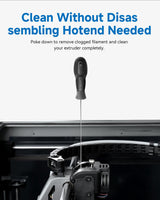 Creality Official Clog Poke, 0.4mm Needles Cleaner Perfect for Any 1.75mm 3D Printer Nozzle Cleaning Kit Stainless Steel with Soft Rubber Handle Creality