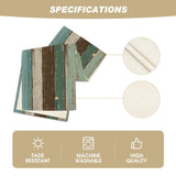 Artoid Mode Green Retro Rustic Wood Texture Table Runner, Seasonal Spring Kitchen Dining Table Decoration for Home Party Decor 13x72 Inch Artoid Mode