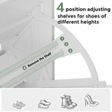 Homleke Farmhouse Shoe Storage Cabinet with 2 Flip Drawers and Barn Door Design, Adjustable Shelves, Modern Hidden Slim Narrow Shoe Rack Cabinet for Entryway, Foyer, Hallway, Living Room, White Homleke