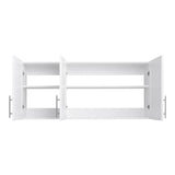 Prepac Elite 54" W Wall Cabinet with Panel Doors, White Storage Cabinet, Bathroom Cabinet, Pantry with 1 Adjustable Shelf 12.75" D x 54" W x 24" H, WSUR-1004-1 Prepac