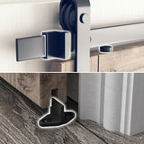 SMARTSTANDARD 6.8FT Barn Door Hardware Kit, Sliding Barn Door Track -Smoothly and Quietly -Easy to Install -Includes Step-by-Step Installation Instruction Fit 40" Wide Door Panel (J Shape Hanger) SMARTSTANDARD