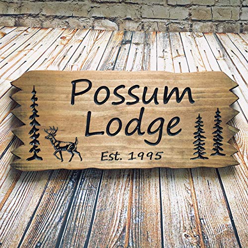Custom cabin Sign Personalized Wooden Carved Last Name Outdoor Camping Sign Benchmark Signs And Gifts