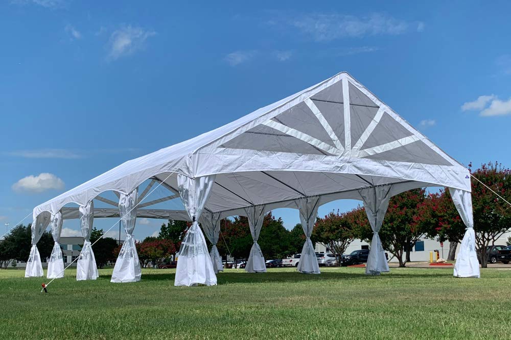 DELTA 40'x20' PE Marquee Party Tent, Tents for Parties, Large Wedding Tent, Carpas para Fiestas,Heavy Duty Canopy, Outdoor Event with Waterproof Top + 5 Storage Bags - WoodArtSupply