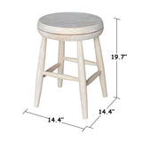 International Concepts Swivel Stool Barstool, 18 inch, Unfinished IC International Concepts