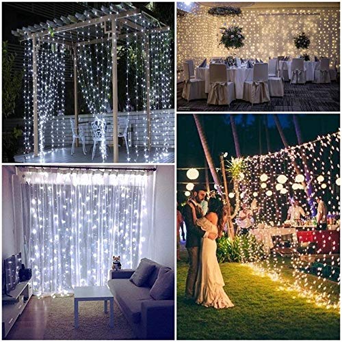 OZS 2Pack 164ft 400 LED String Lights Outdoor/Indoor, Extendable Electric Lights for Christmas Trees, Waterproof 8 Modes Green Wire Electric Holiday Lights for Christmas Decorations (Cool White)