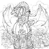 Dragon Riders: A Fantasy Coloring Book (Dover Adult Coloring Books) WoodArtSupply