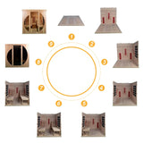 ZONEMEL Far Infrared 2 Person Wooden Sauna Room with Recliner, Red Cedar Luxury Indoor Sauna with 10 Heaters, Oxygen Bar, Lights, 3400 Watt, Infrared Therapy Wood Dry Heat Sauna, 220V ZONEMEL